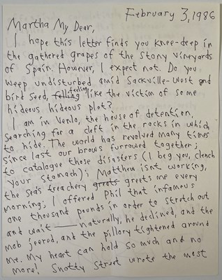 Lot 191 - THE SMITHS - HANDWRITTEN LETTER BY MORRISSEY.