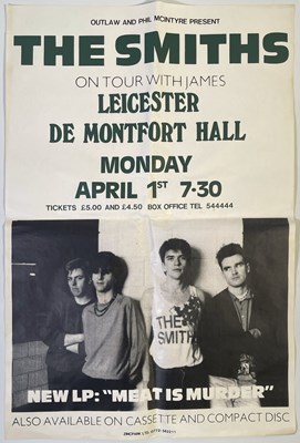 Lot 193 - THE SMITHS - ORIGINAL 1985 LEICESTER CONCERT POSTER.