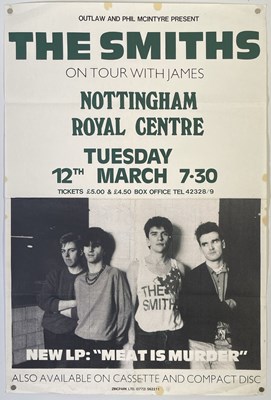 Lot 133 - THE SMITHS - ORIGINAL 1985 NOTTINGHAM CONCERT POSTER.