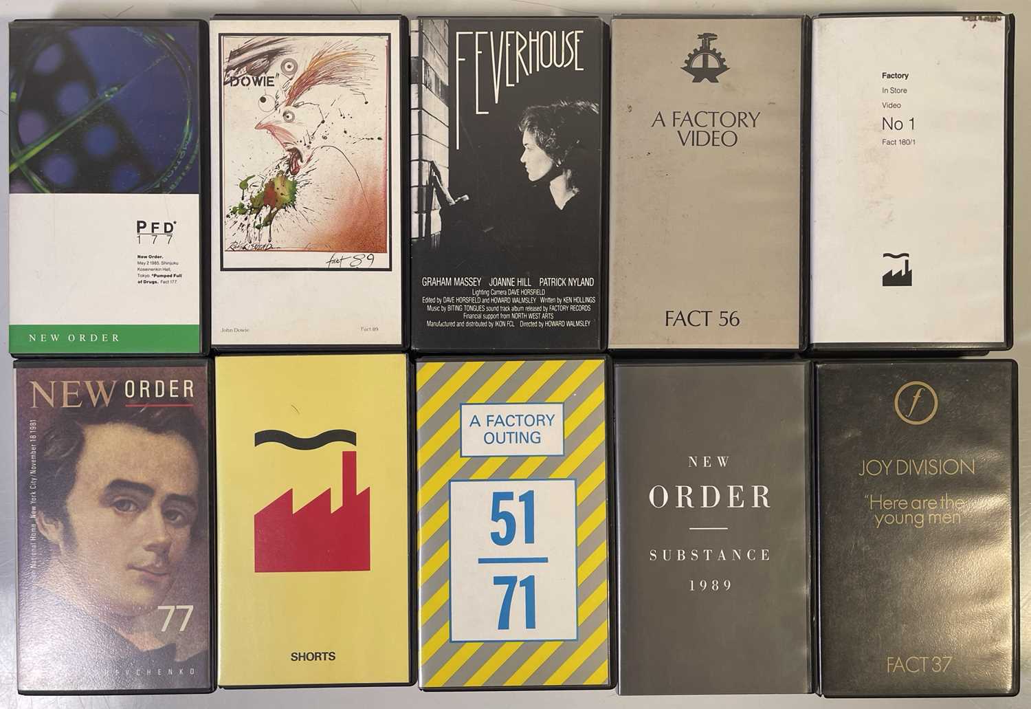 Lot 72 - FACTORY RECORDS VHS COLLECTION.
