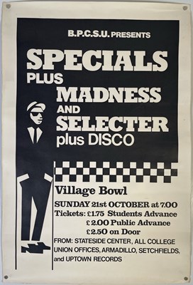 Lot 21 - TWO-TONE - THE SPECIALS / MADNESS / SELECTER - ORIGINAL 1979 BOURNEMOUTH CONCERT POSTER.