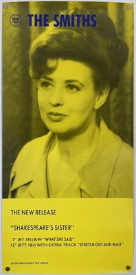 Lot 111 - THE SMITHS - SHAKESPEARE'S SISTER ORIGINAL PROMOTIONAL POSTER.
