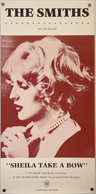 Lot 115 - THE SMITHS - ORIGINAL ROUGH TRADE PROMOTIONAL POSTER FOR 'SHEILA TAKE A BOW'.