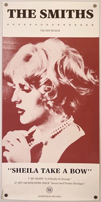 Lot 116 - THE SMITHS - ORIGINAL ROUGH TRADE PROMOTIONAL POSTER FOR 'SHEILA TAKE A BOW'.