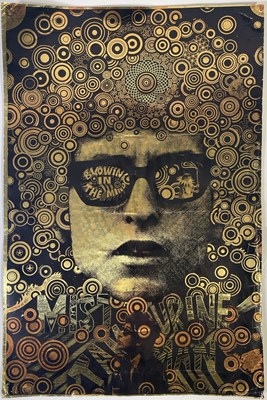 Lot 22 - BLOWIN' IN THE MIND - BOB DYLAN - AN ORIGINAL MARTIN SHARP DESIGNED POSTER.
