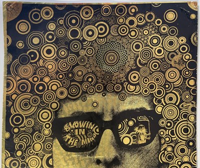 Lot 22 - BLOWIN' IN THE MIND - BOB DYLAN - AN ORIGINAL MARTIN SHARP DESIGNED POSTER.
