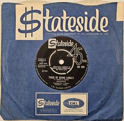 Lot 180 - SHARPEES - TIRED OF BEING LONELY 7" (UK ORIGINAL COPY - SS 495)