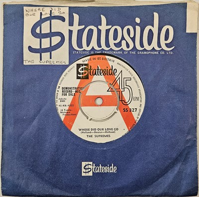 Lot 192 - THE SUPREMES - WHERE DID OUR LOVE GO 7" (DEMO - SS 327)