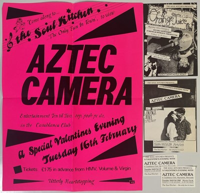 Lot 314 - AZTEC CAMERA / ORANGE JUICE - 1982 CONCERT POSTER / HANDBILLS / TICKETS.