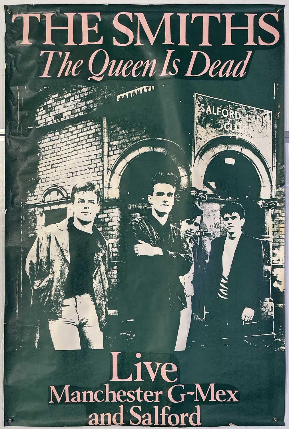 Lot 131 - THE SMITHS - 1986 QUEEN IS DEAD TOUR MANCHESTER G-MEX BILLBOARD.