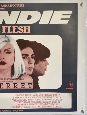 Lot 25 - BLONDIE - ORIGINAL 1977 AUSTRALIAN TOUR POSTER.