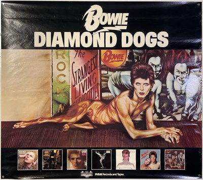 Lot 28 - DAVID BOWIE - ORIGINAL USA DIAMOND DOGS PROMOTIONAL POSTER.