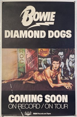 Lot 29 - DAVID BOWIE - RARE 1974 DIAMOND DOGS TOUR/ALBUM TEASER POSTER.