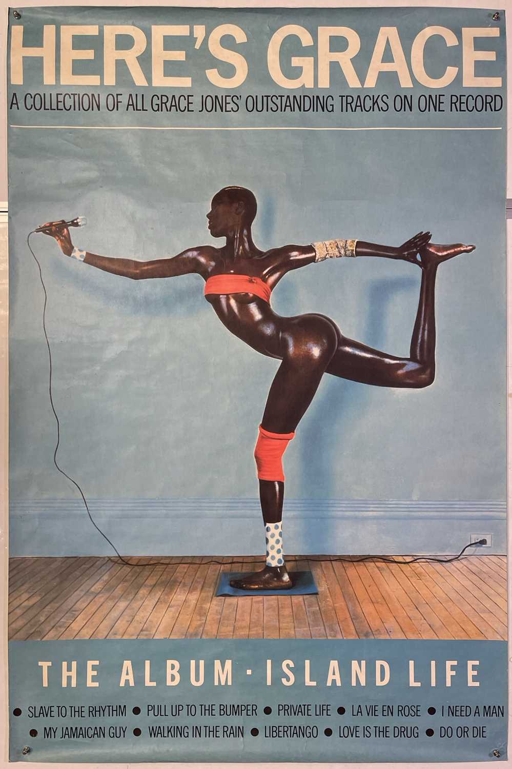 Lot 32 - GRACE JONES - ORIGINAL ISLAND LIFE BILLBOARD POSTER.