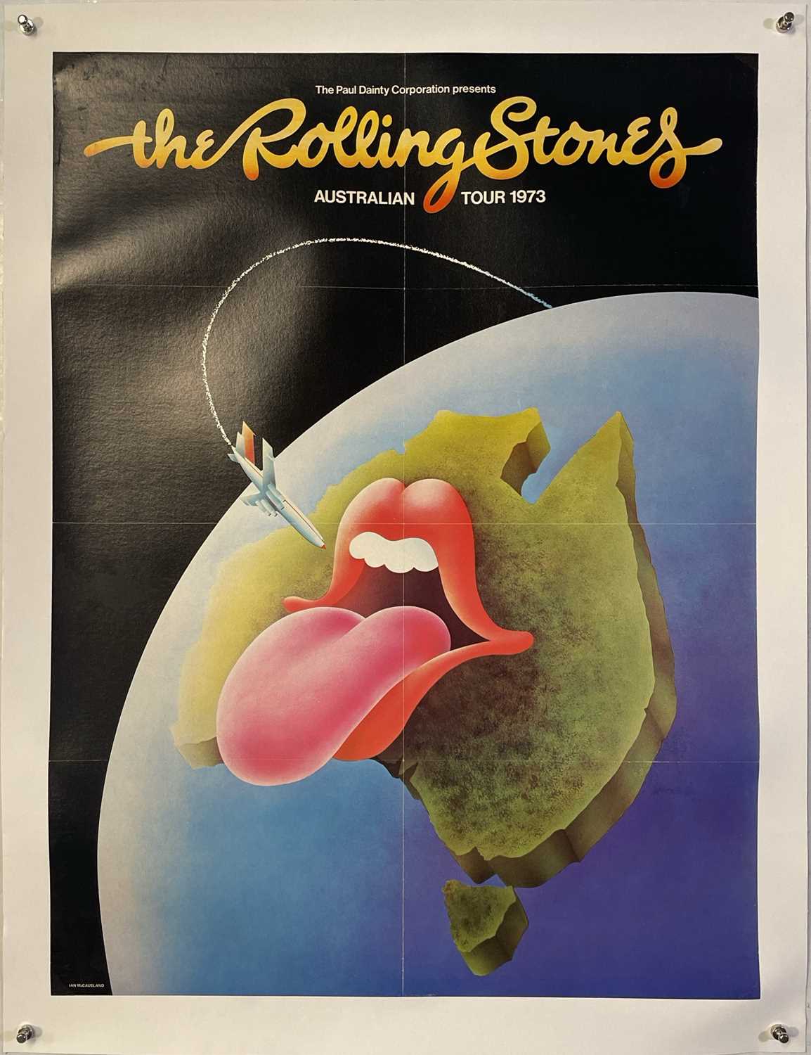 Lot 33 - THE ROLLING STONES - ORIGINAL 1973 AUSTRALIAN TOUR POSTER.