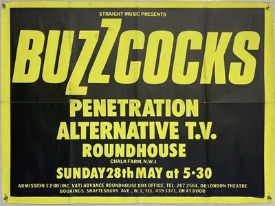 Lot 34 - BUZZCOCKS / PENETRATION / ALTERNATIVE TV - ORIGINAL 1978 CONCERT POSTER.