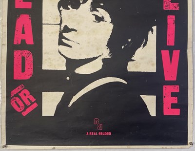 Lot 37 - JOHNNY THUNDERS - ORIGINAL DEAD OR ALIVE PROMOTIONAL POSTER.