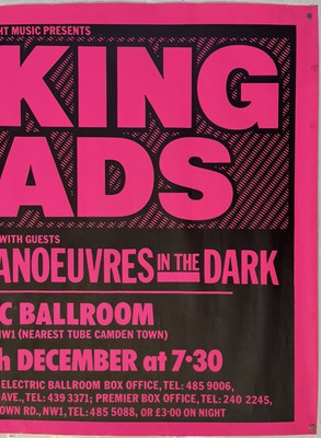 Lot 40 - TALKING HEADS / OMD - ORIGINAL 1979 CONCERT POSTER.