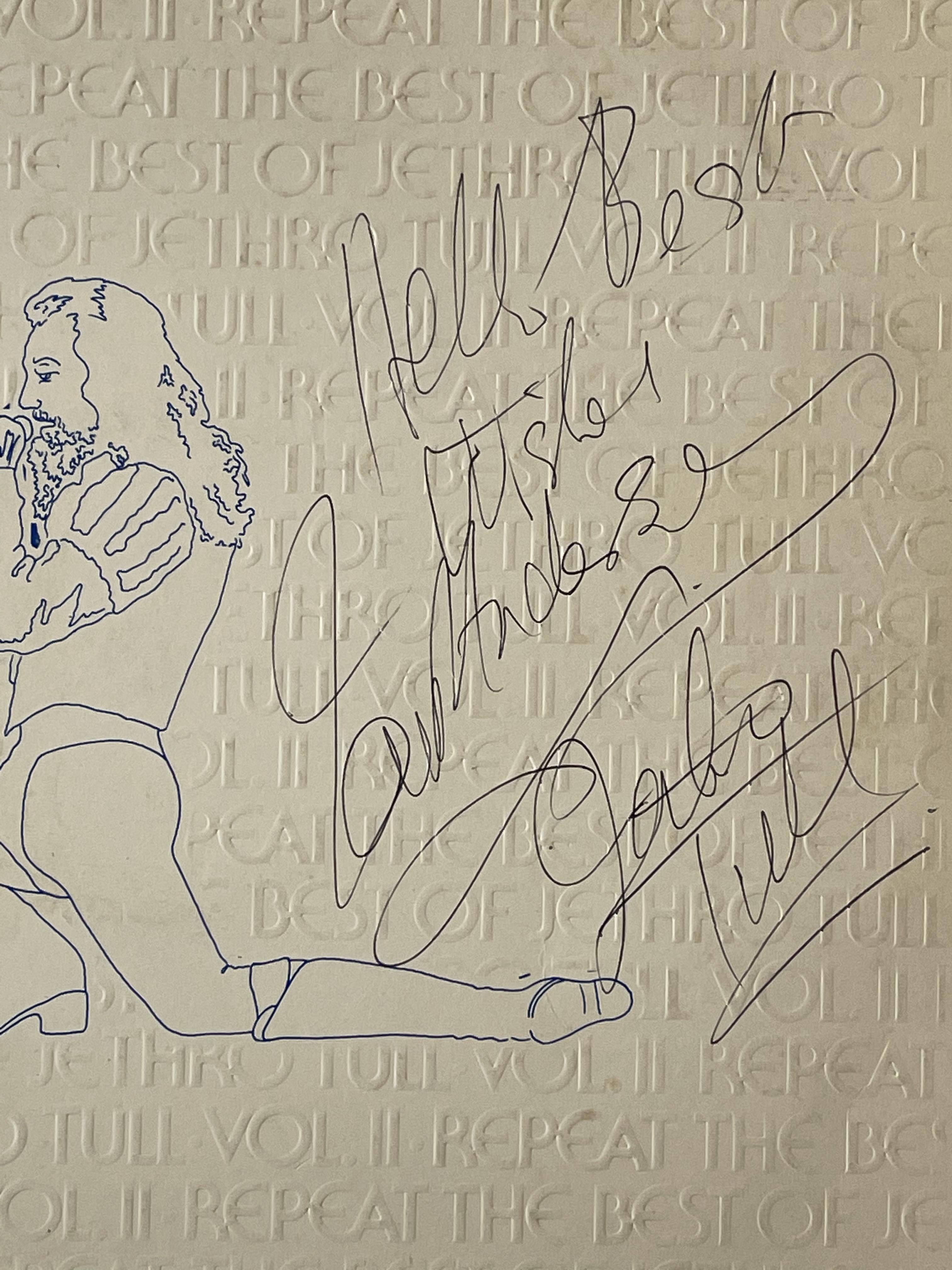 Lot 243 - JETHRO TULL SIGNED ITEMS.