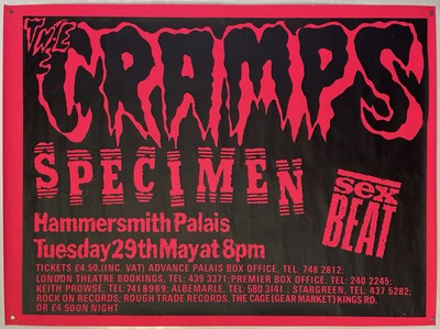 Lot 43 - THE CRAMPS - ORIGINAL 1984 CONCERT POSTER.
