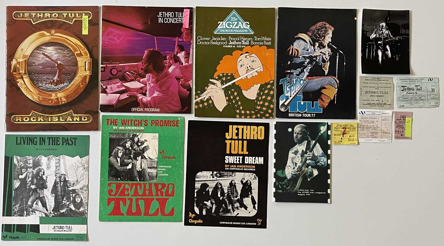Lot 168 JETHRO TULL PROGRAMMES AND TICKETS,