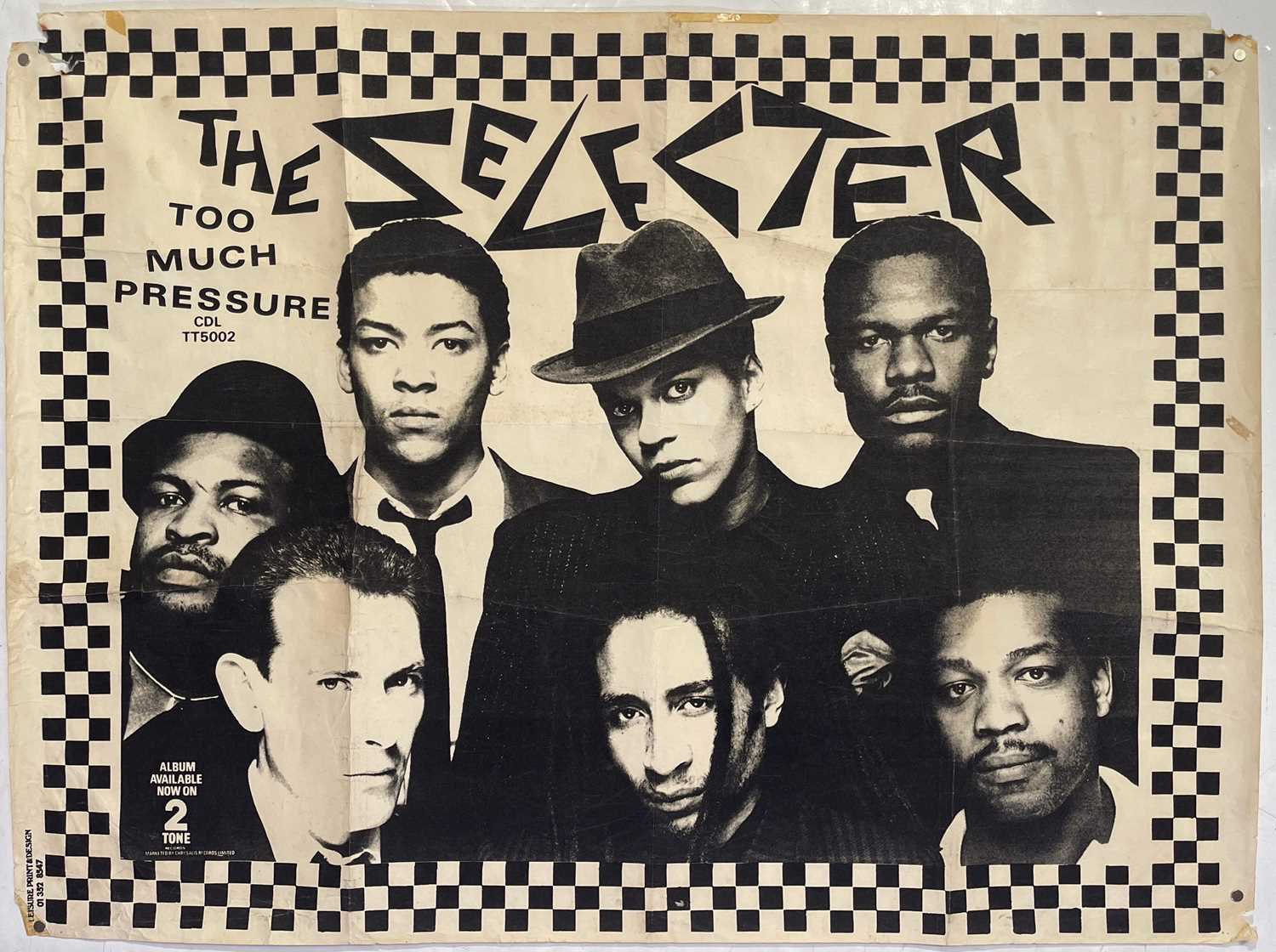 Lot 48 - THE SELECTER - ORIGINAL TOO MUCH PRESSURE PROMO POSTER.