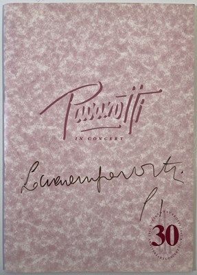 Lot 280 - LUCIANO PAVAROTTI - A SIGNED CONCERT PROGRAMME.