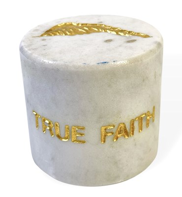 Lot 83 - FAC 183 - COMMEMORATIVE 'TRUE FAITH' PAPERWEIGHT.