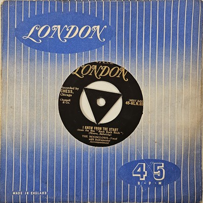 Lot 353 - THE MOONGLOWS - I KNEW FROM THE START 7" (45-HLN.8374 - UK ORIGINAL)