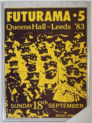 Lot 204 - THE SMITHS - ORIGINAL 1983 FUTURAMA 5 FESTIVAL HANDBILL AND TICKET.