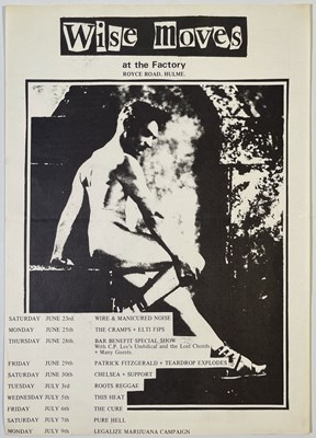 Lot 76 - THE FACTORY - ORIGINAL WISE MOVES HANDBILL INC THE CURE / CRAMPS.