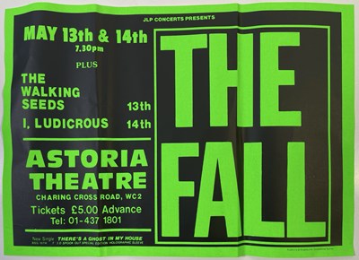 Lot 471 - MARK E. SMITH / THE FALL - AN ORIGINAL 1987 CONCERT POSTER.