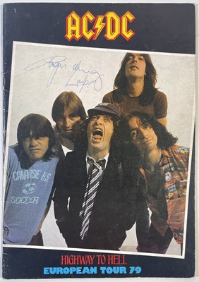Lot 450 - AC/DC - SIGNED CONCERT PROGRAMME.