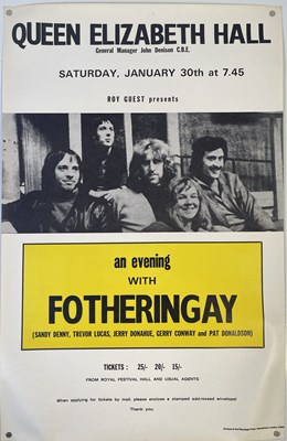 Lot 207 - FOTHERINGAY 1971 CONCERT POSTER.