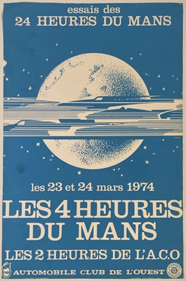 Lot 4 - MOTORSPORT - ORIGINAL 1974 LE MANS POSTER.
