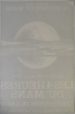 Lot 4 - MOTORSPORT - ORIGINAL 1974 LE MANS POSTER.