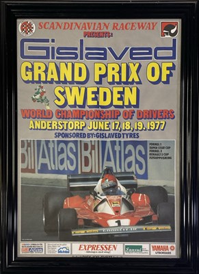 Lot 7 - MOTORSPORT - THREE 1970S SWEDISH GRAND PRIX POSTERS.
