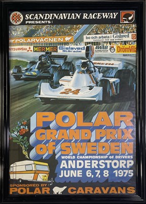 Lot 7 - MOTORSPORT - THREE 1970S SWEDISH GRAND PRIX POSTERS.