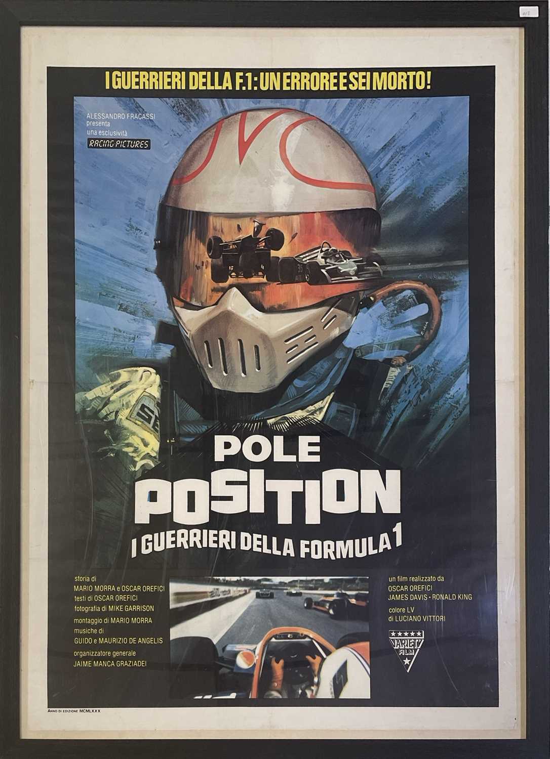 Lot 8 - MOTORSPORT - POLE POSITION - THE WARRIORS OF FORMULA 1 (1980) - ITALIAN TWO-SHEET POSTER.