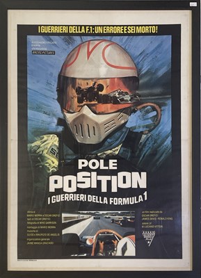 Lot 8 - MOTORSPORT - POLE POSITION - THE WARRIORS OF FORMULA 1 (1980) - ITALIAN TWO-SHEET POSTER.
