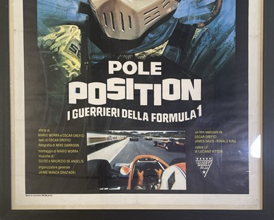 Lot 8 - MOTORSPORT - POLE POSITION - THE WARRIORS OF FORMULA 1 (1980) - ITALIAN TWO-SHEET POSTER.