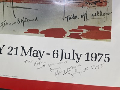 Lot 9 - HENRY MOORE (1898-1986) A SIGNED 1975 EXHIBITION POSTER.