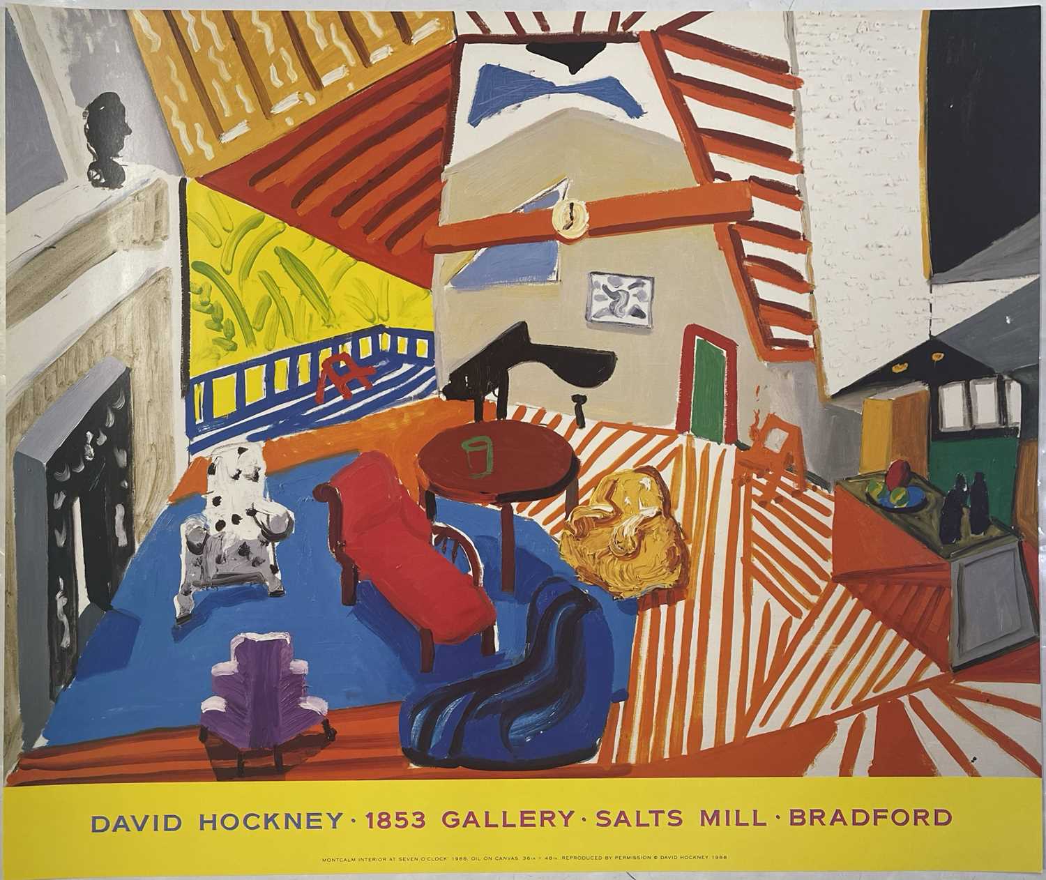 Lot 10 - DAVID HOCKNEY - ORIGINAL 1988 EXHIBITION POSTER.
