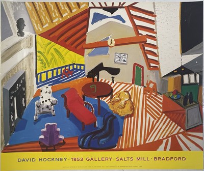 Lot 10 - DAVID HOCKNEY - ORIGINAL 1988 EXHIBITION POSTER.