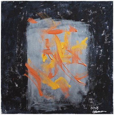 Lot 2 - OZZY OSBOURNE, SOPHIE - ELECTRIC FUNERAL (2025) - AN ORIGINAL PAINTING FOR SAVE THE CHIMPS.