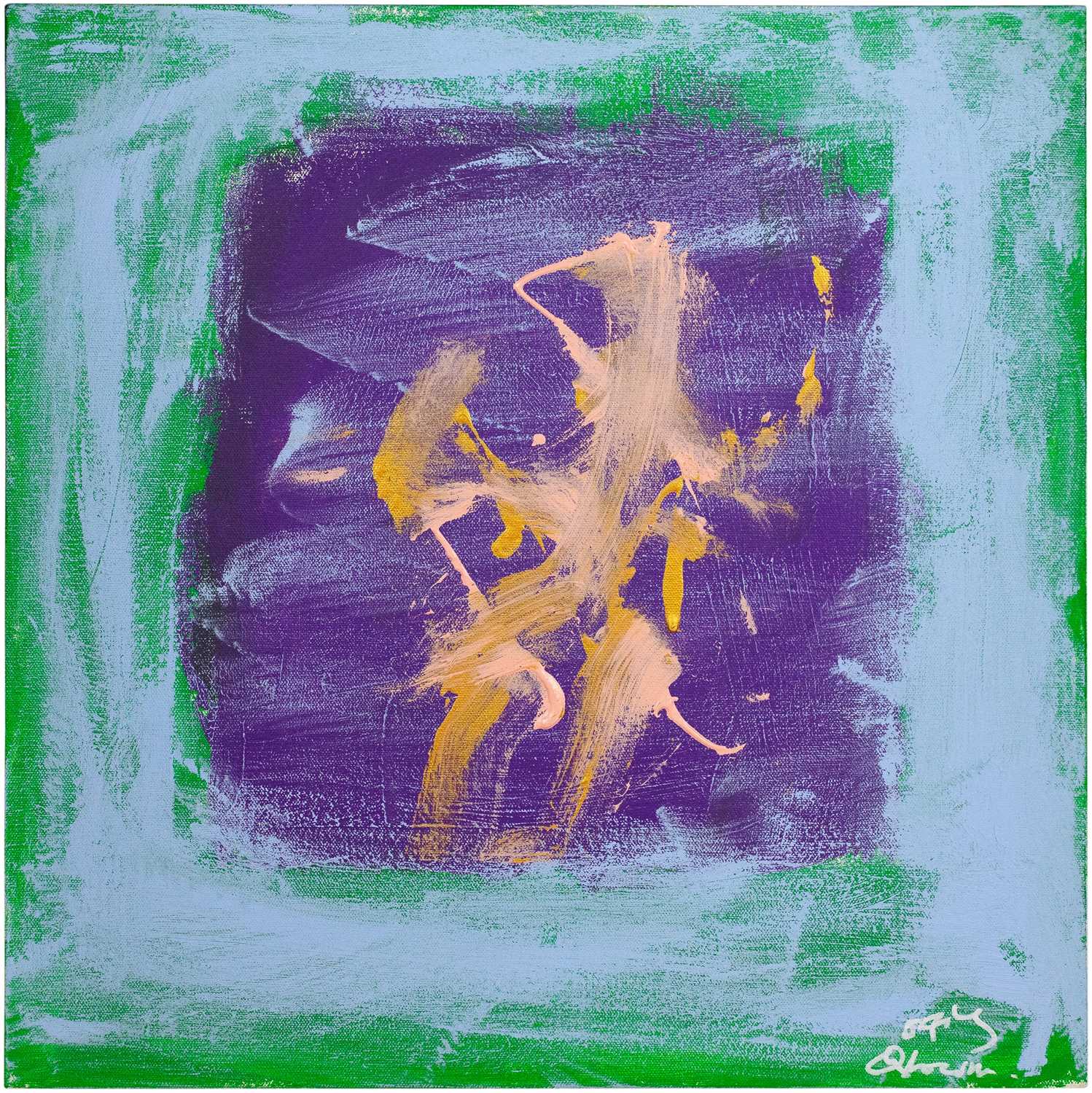 Lot 4 - OZZY OSBOURNE, SABLE - TATTOOED DANCER (2025) - AN ORIGINAL PAINTING FOR SAVE THE CHIMPS.