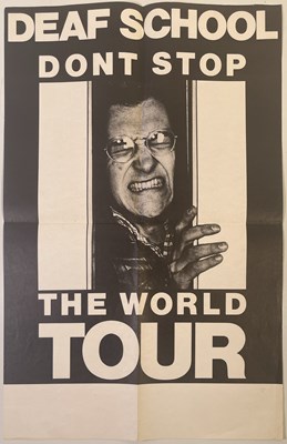 Lot 210 - DEAF SCHOOL - ORIGINAL 'THE WORLD TOUR' POSTER.