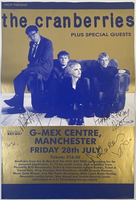 Lot 284 - THE CRANBERRIES - FULLY SIGNED MANCHESTER G-MEX CONCERT POSTER.