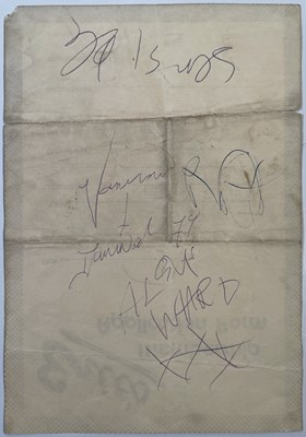 Lot 287 - THE DAMNED - SIGNED C 1970S ERIC'S APPLICATION FORM.