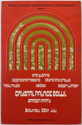 Lot 288 - CRYSTAL PALACE BOWL 1972 - MULTI SIGNED PROGRAMME INC KENNY LOGGINS / EDGAR WINTER / RICK DERRINGER / JIMMY MCCULLOCH.
